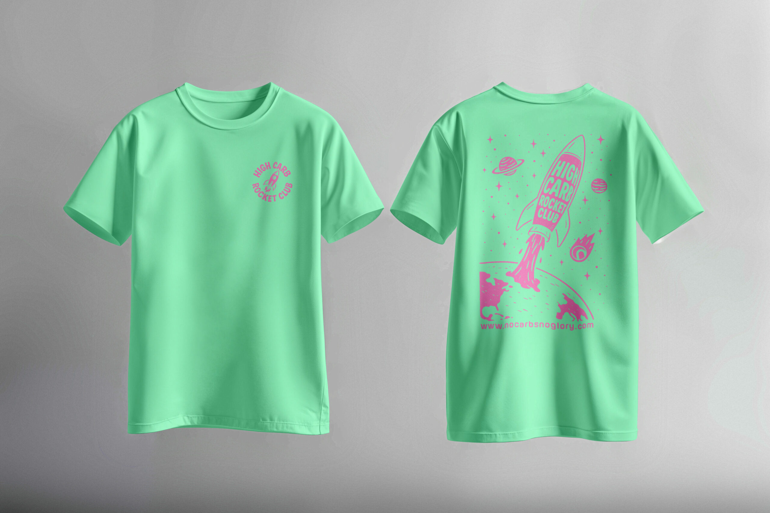 T-SHIRT | HIGH CARB ROCKET CLUB | Mint – Bild 4