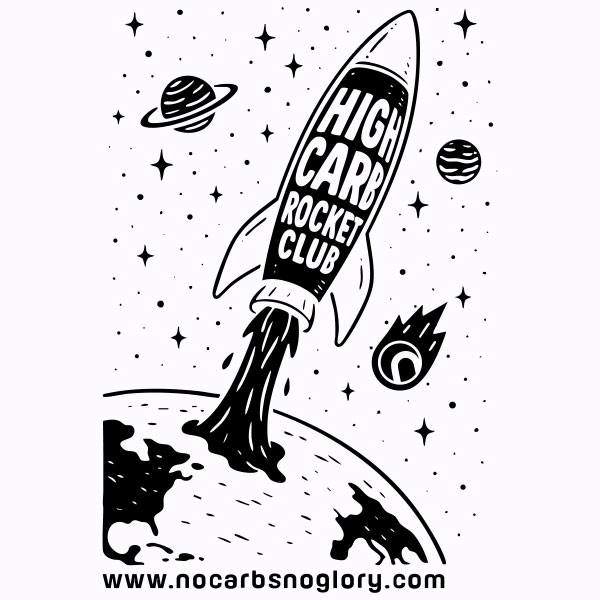 T-SHIRT | HIGH CARB ROCKET CLUB | White – Bild 3